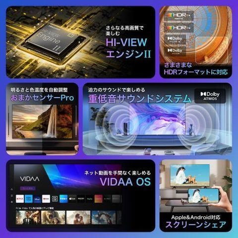 割引中！ ハイセンス 43V 4K 43U7F 粘っこい ネット動画対応 純正 